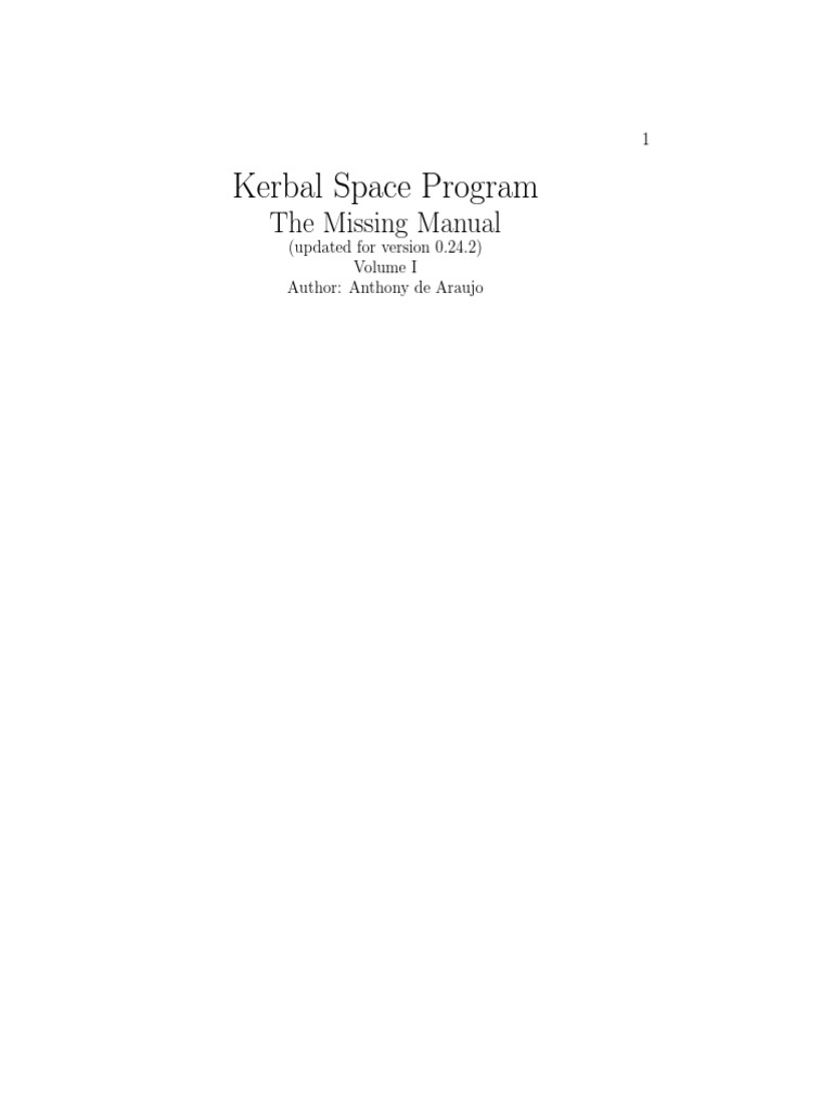 Kerbal Space Program: The Missing Manual | PDF | Space Shuttle Solid ...