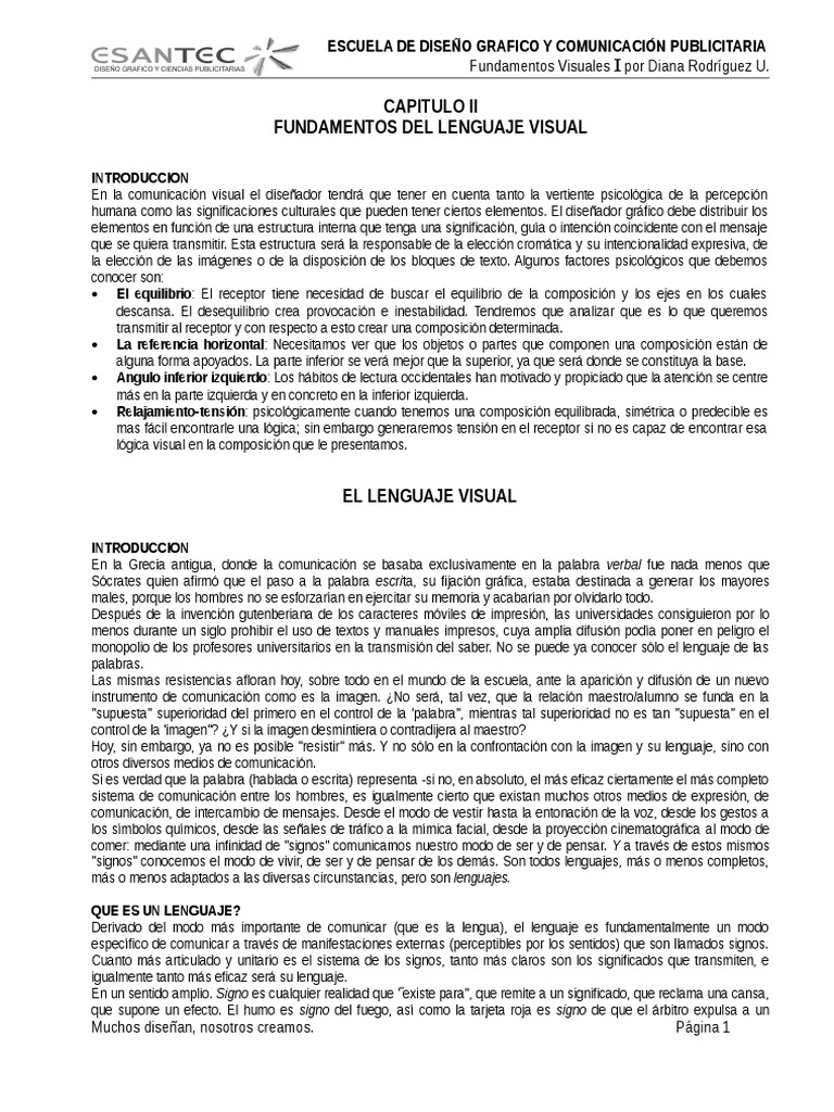 Fundamentos del lenguaje visual: Elementos, códigos y niveles de ...
