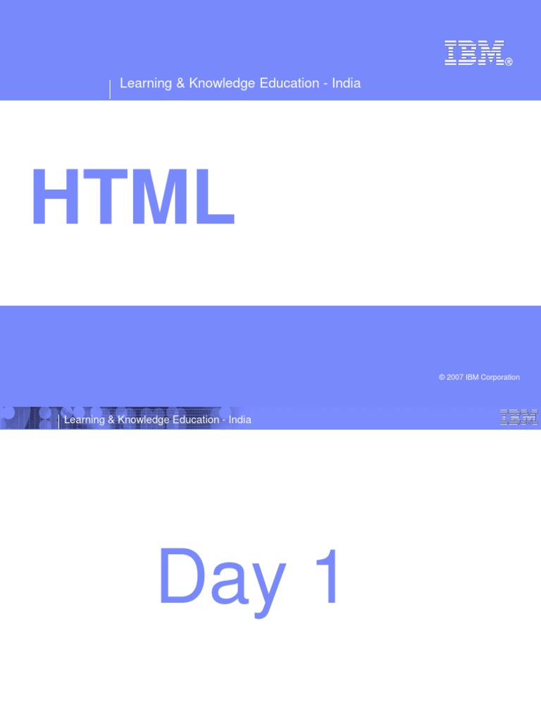 HTML Basics for Web Development in India | PDF | Hyperlink | Cascading ...