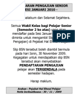 Notis ran Pengajian Senior