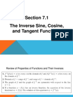 7.1 Inverese Trig Function