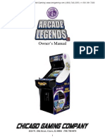 Arcade Legends 3 Upright Video Arcade Game Owners User Manual Chicago Gaming Company