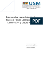 Informe Sobre Casos de Accidentes Graves o Fatales Laborales