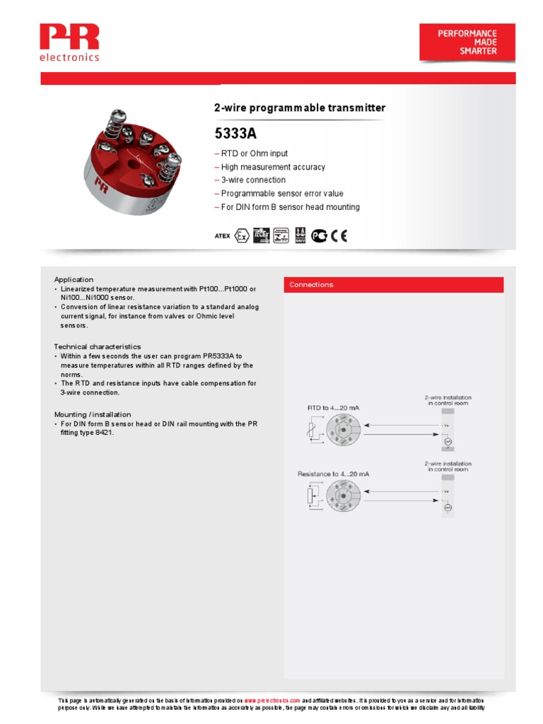 Transmisor de PT100 PDF | PDF | Science & Mathematics | Computers