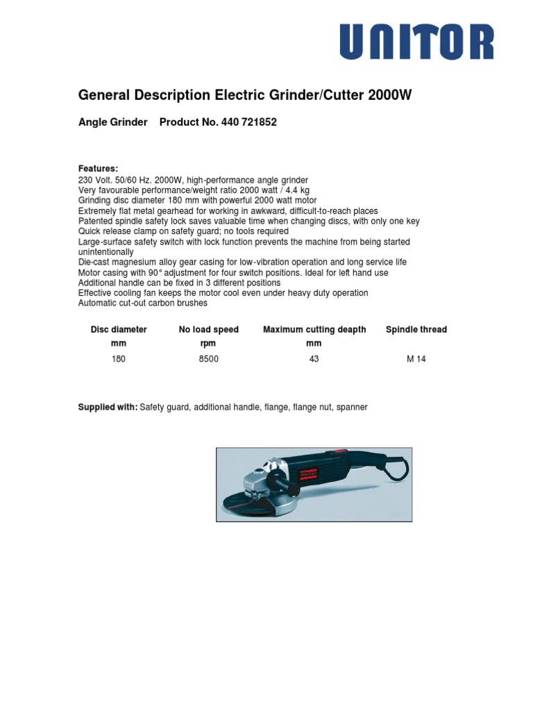 Professional Angle Grinder Guide | PDF