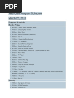 Network Schedule Archive