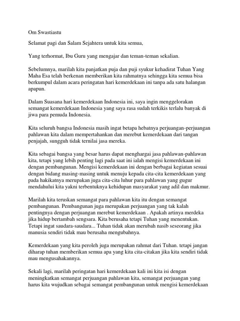 Pidato Bahasa Indonesia
