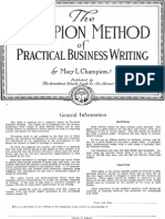 Champion Method of Practical Business Writing