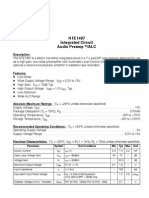 NTE1497 Integrated Circuit Audio Preamp /alc: W Description