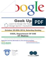 Geek Up: Learn To Design The "Google" Way, Design Sprint + Hackathon