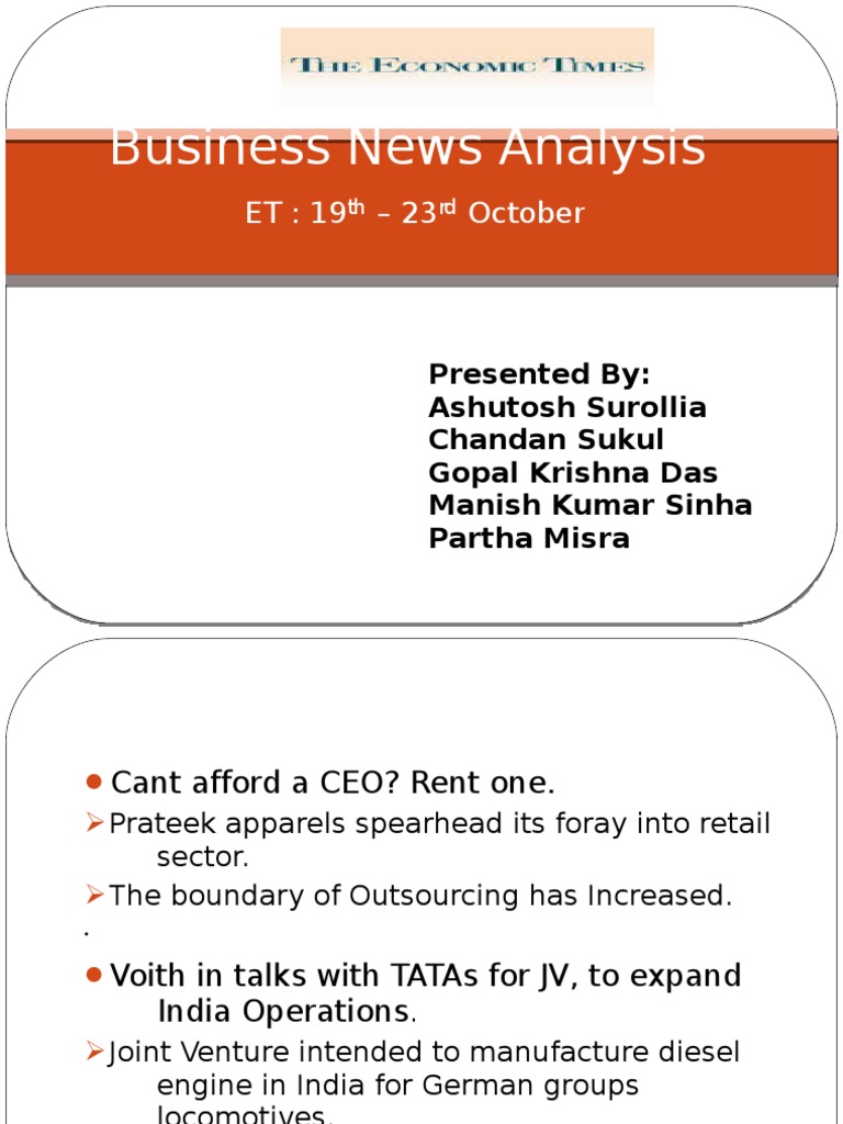 Business News Analysis | PDF