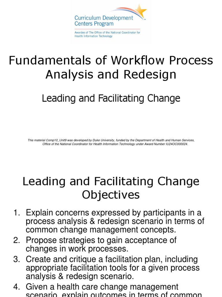 10 - Fundamentals of Workflow Process Analysis and Redesign - Unit 9 ...