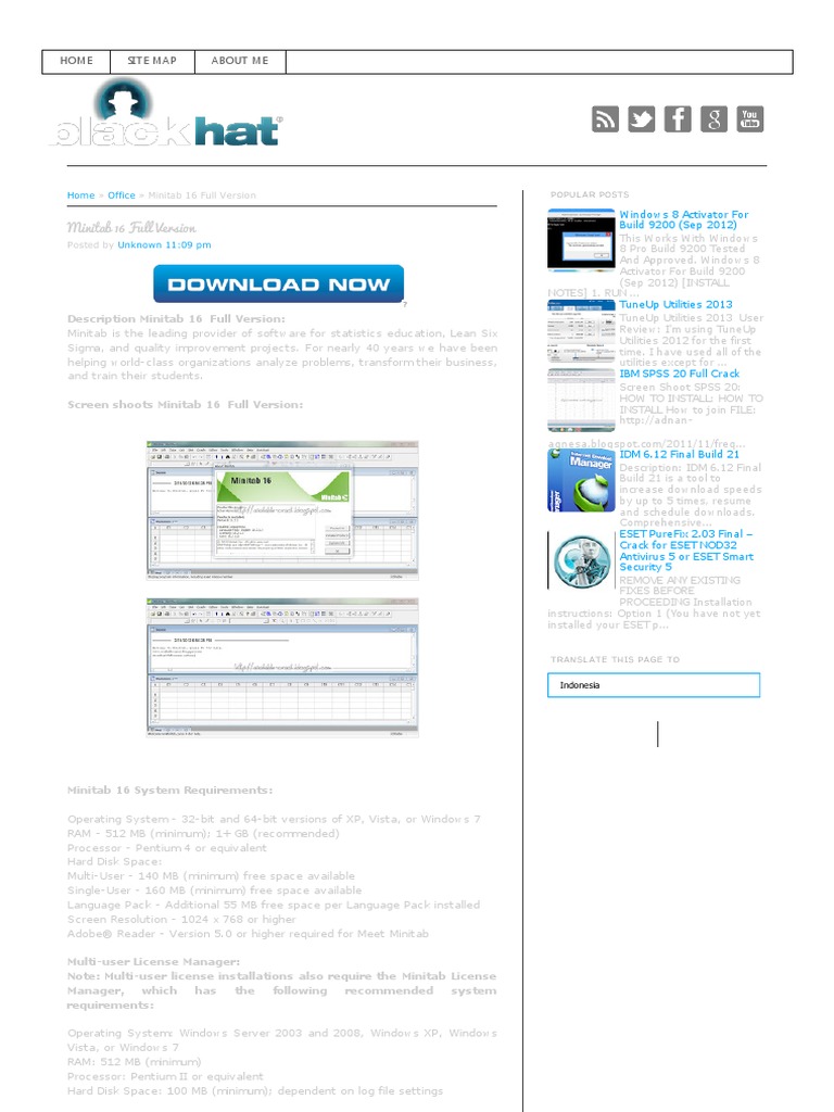 Minitab 16 Full Version - Download Full Version Software Key Serial Number  Patch - Available-Crack | PDF | Windows Vista | Windows 8