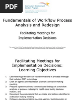 10- Fundamentals of Workflow Process  Analysis and Redesign- Unit 7- Facilitating Meetings for Implementation Decisions