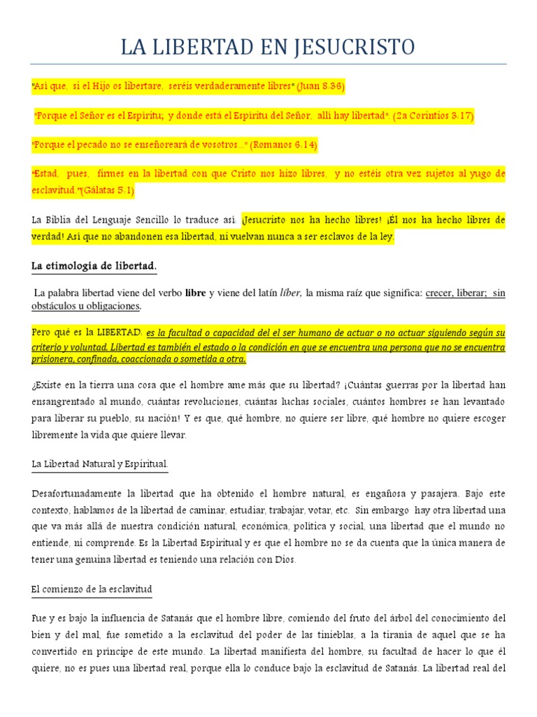 LA LIBERTAD EN JESUCRISTO AMEN Ok PDF | PDF | Cristo (título) | Pecado