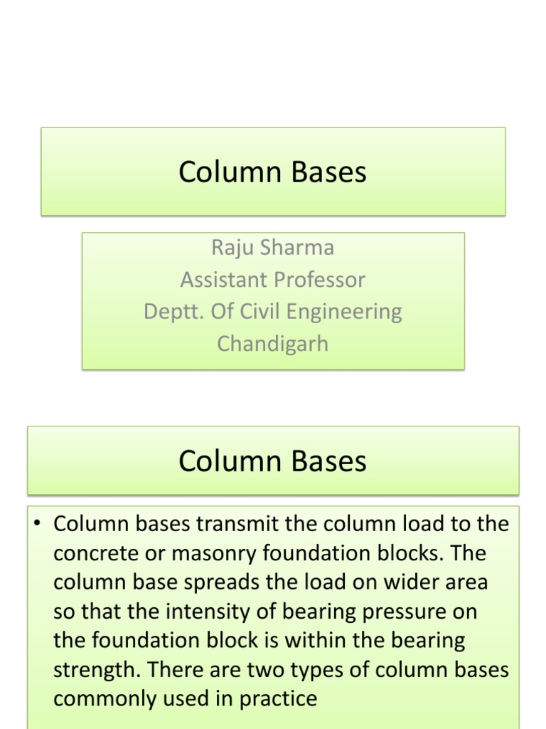 Slab vs. Gusseted Column Bases Explained | PDF | Home & Garden ...