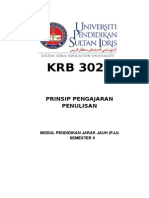 Cover Modul KRB 3023 Prinsip Pengajaran Penulisan