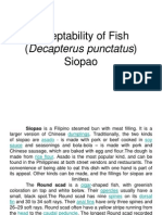 Acceptability of Fish (Decapterus Punctatus) Siopao