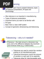 Ch9 Tolerance