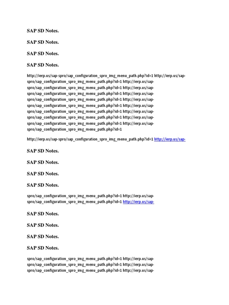 SAP SD Notes. SAP SD Notes. SAP SD Notes. SAP SD Notes | PDF | Business ...