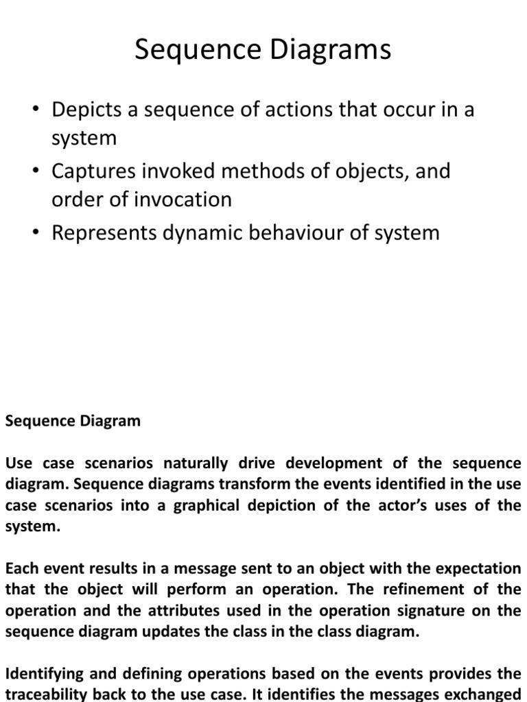 Sequence Diagram | System | Object (Computer Science)