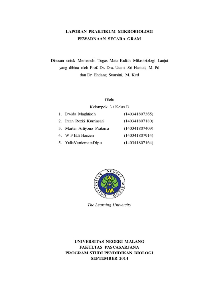 Laporan Praktikum Pewarnaan Bakteri | PDF