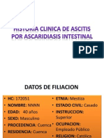 Historia Clinica de Ascitis Por Ascaridiasis Intestinal