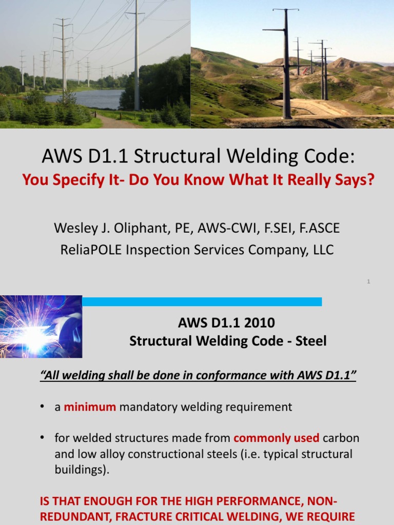 Welding Panel-AWS D1.1 Structural Welding Code-Wes Oliphant | PDF ...