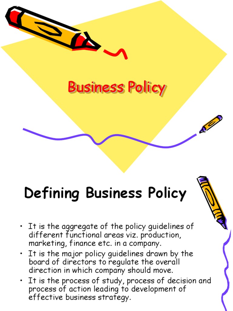Business Policy PDF Strategic Management Business