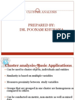 Prepared By: Dr. Poonam Khurana: Cluster Analysis