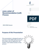 ERAS LOR Recommendation Process