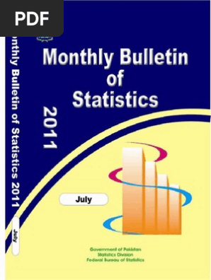 Monthly Bulletin Of Statistic Pakistan Consumer Price Index Index Economics