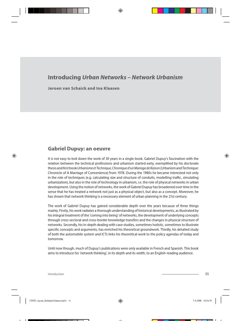 Gabriel Dupuy's Network Urbanism Insights | PDF | Urbanism | Urban Planning