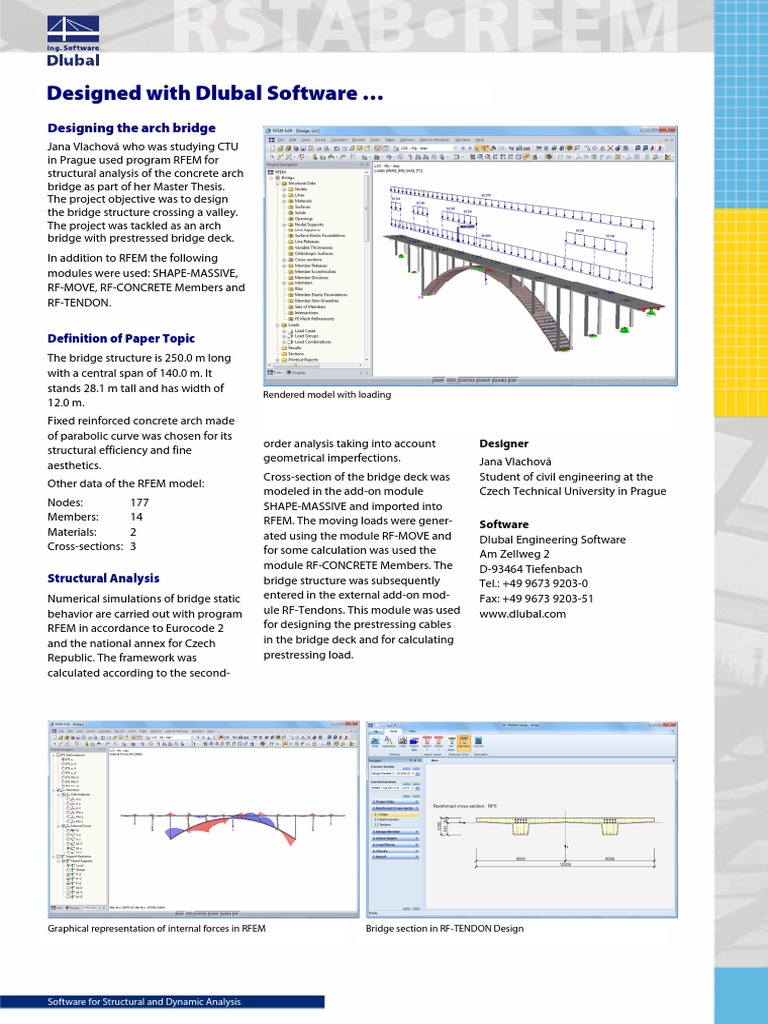 Arch Bridge Design Using RFEM Software | PDF | Bridge | Structural Analysis