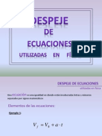 Despejar Ecuaciones