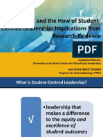 The What and The How of Student-Centred Leadership: Implications From Research Evidence