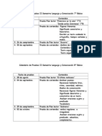 Calendario de Pruebas II Semestre Lenguaje y Comunicación 7 y 8.doc