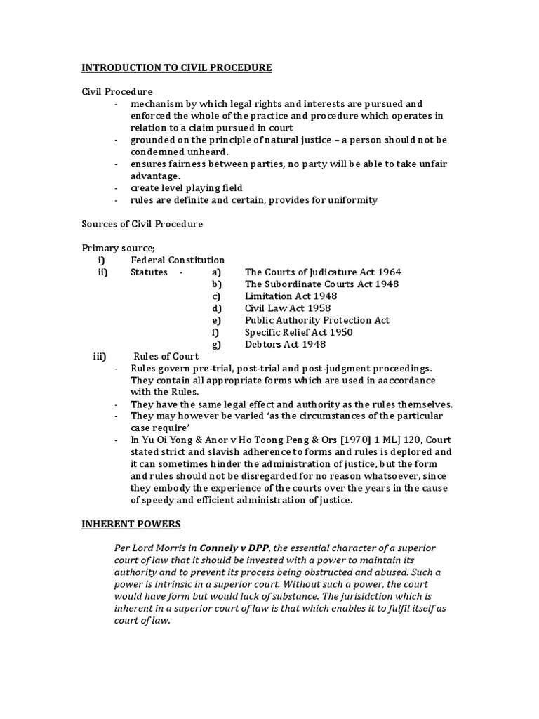 Civil Procedure Code Studynote | PDF | Negligence | Standing (Law)