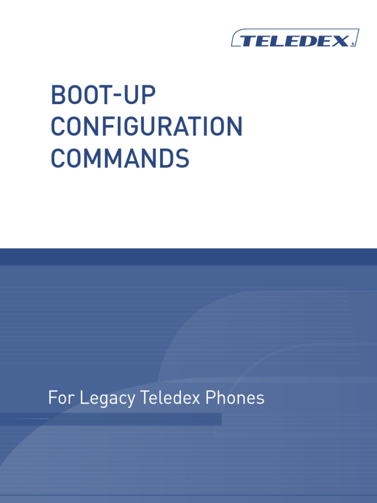 Teledex BootupConfigCommands 112012 PDF | PDF | Computers