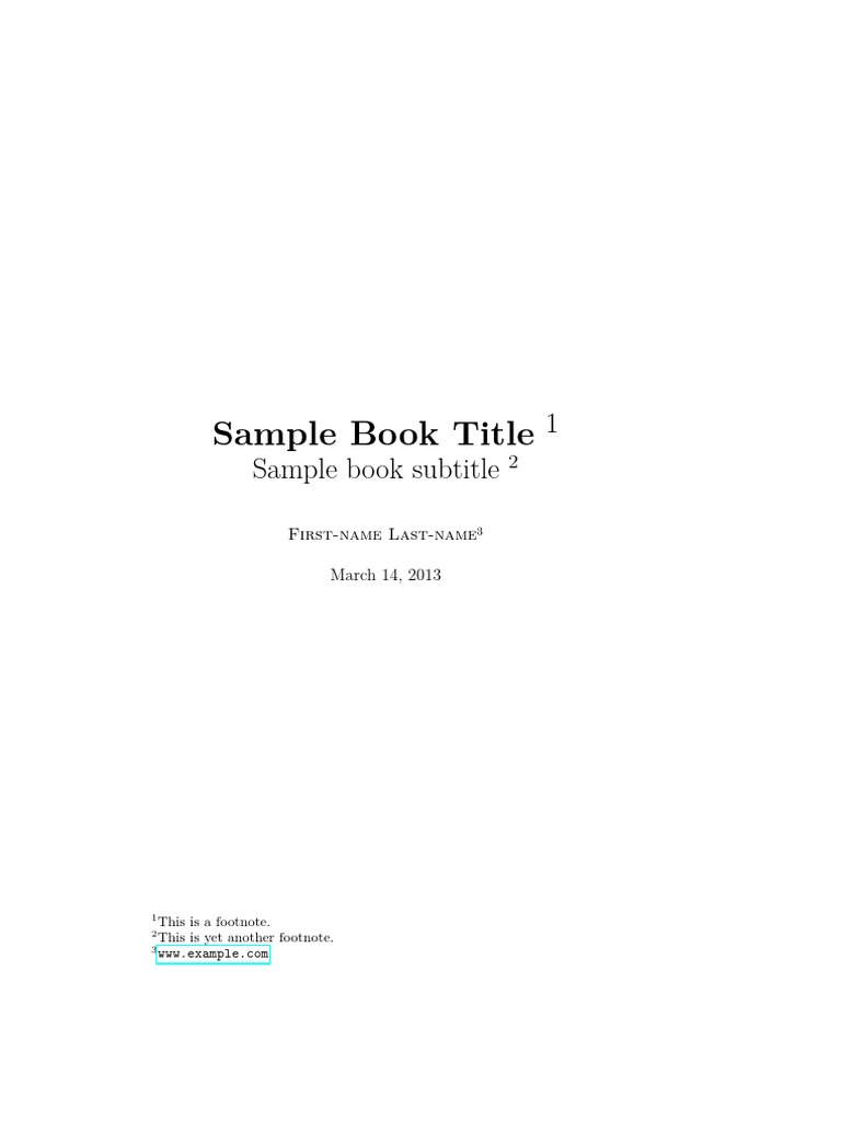 Sample Book Title | PDF