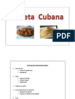 Resumen de La Gastronomía Cubana