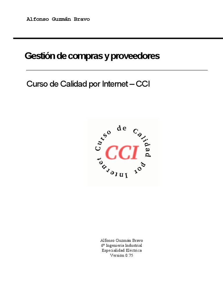 Gestión de Compras y Proveedores PDF | PDF | Iso 9000 | Calidad (comercial)
