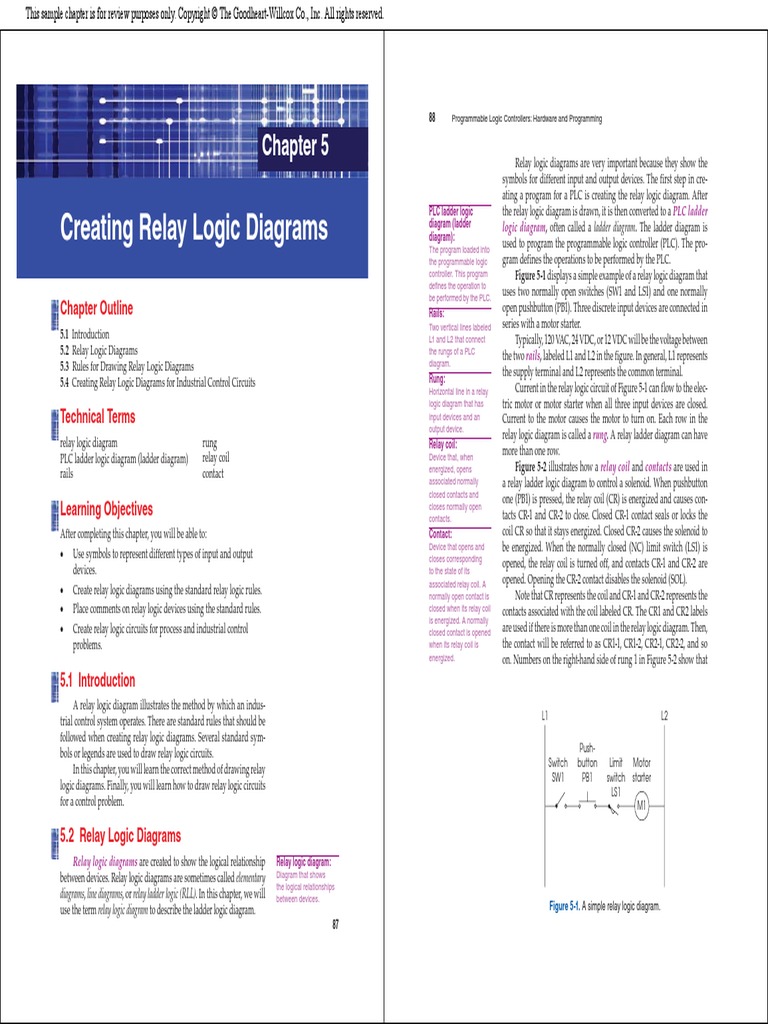 Creating Relay Logic Diagrams: Chapter Outline | PDF | Relay ...