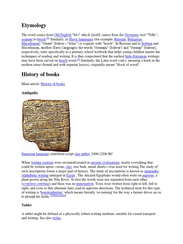 Etymology and History of Books | PDF | Codex | Books