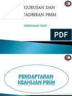 Pengurusan Dan Pentadbiran PBSM