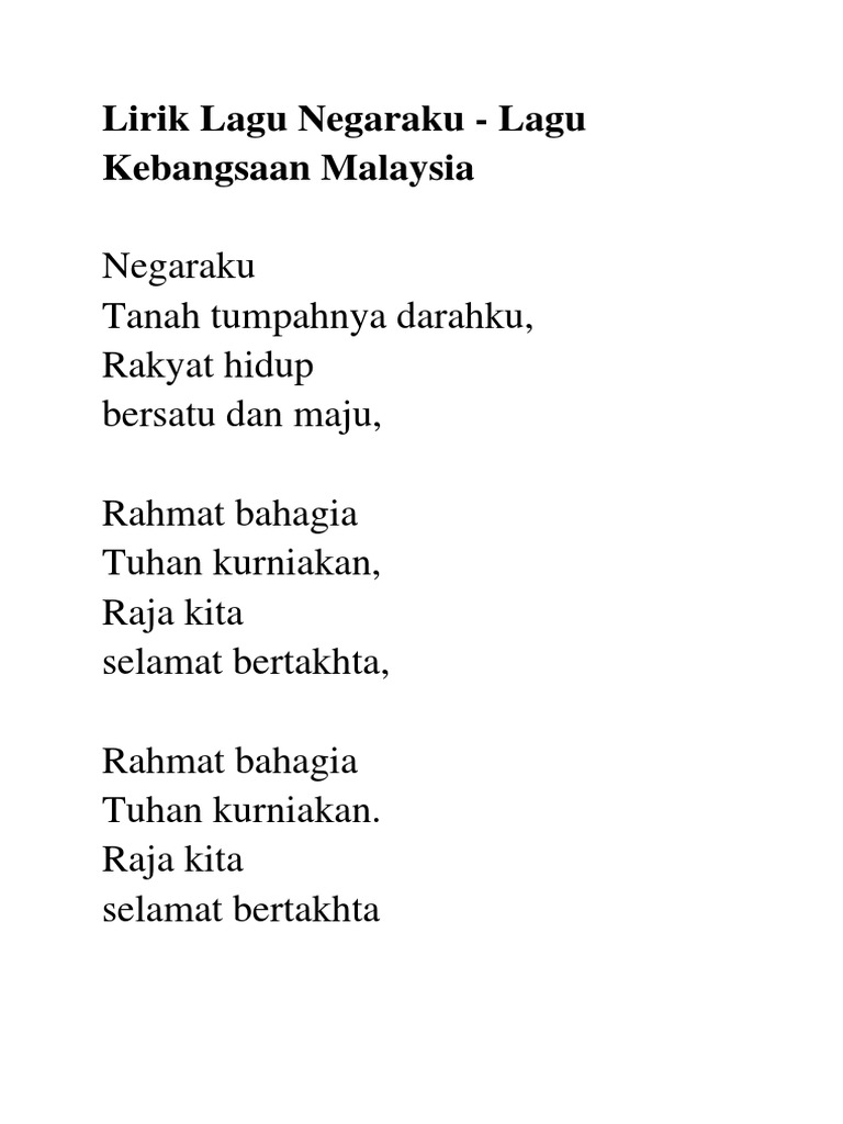 Lagu negaraku pencipta KUIZ SEJARAH