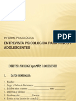 5.-ENTREVISTA PSICOLOGICA para NIÑOS Y ADOLESCENTES