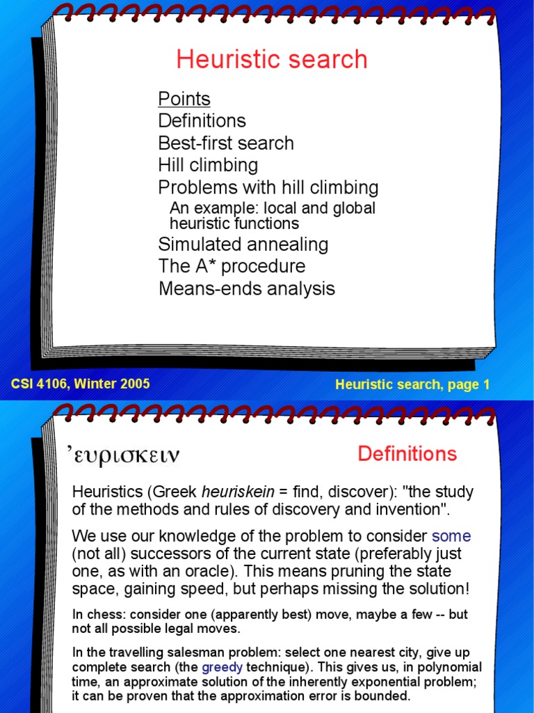 Heuristic Search Techniques Explained | PDF
