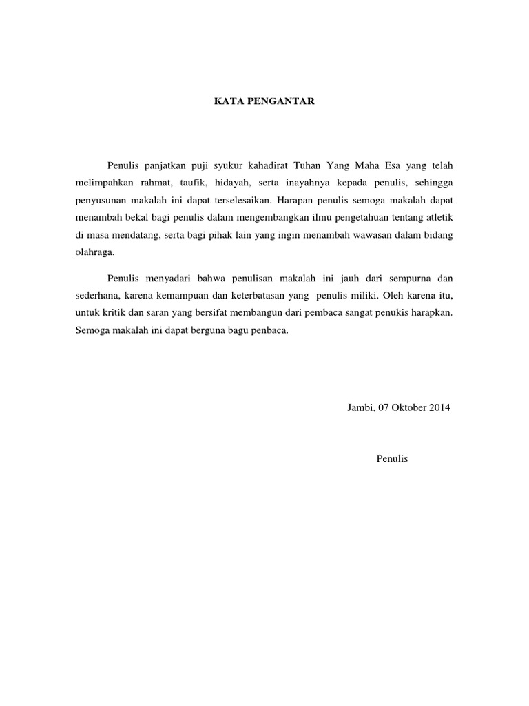Makalah Atletik Dasar