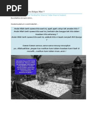 3 Perkara Yang Dibawa Selepas Mati Pdf